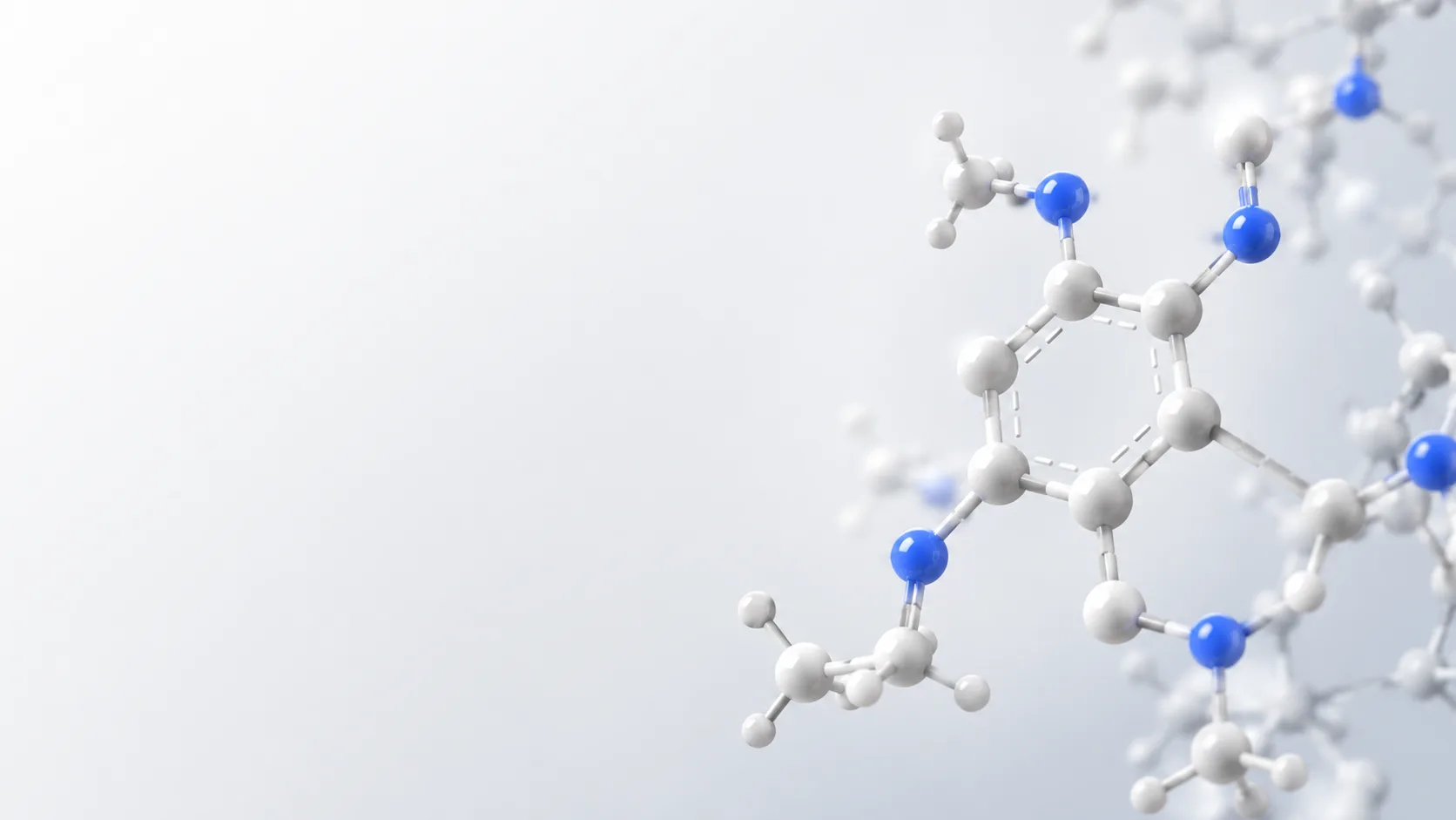 Three-dimensional molecular model of dimethyl terephthalate